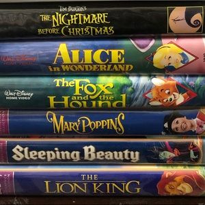 6 Disney VHS Movies